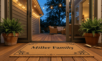 Scandinavian Border Personalized Coir MatTorqelo.com