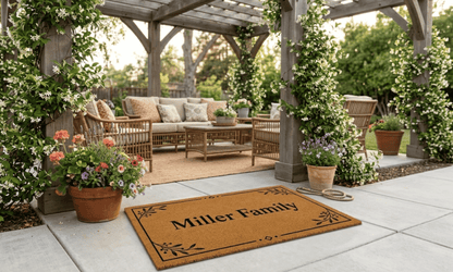 Scandinavian Border Personalized Coir MatTorqelo.com