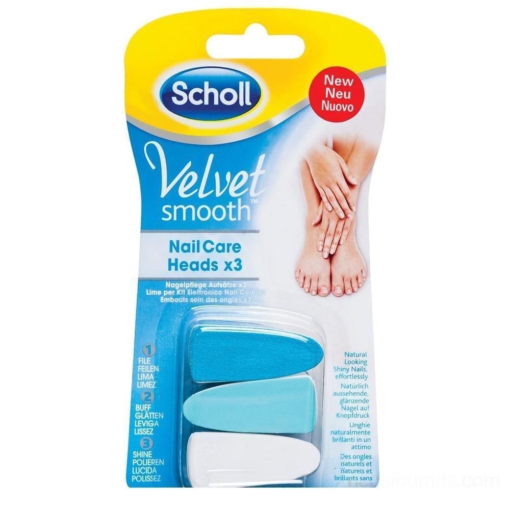 Scholl Electronic Nail Care replacement heads, pack of 3