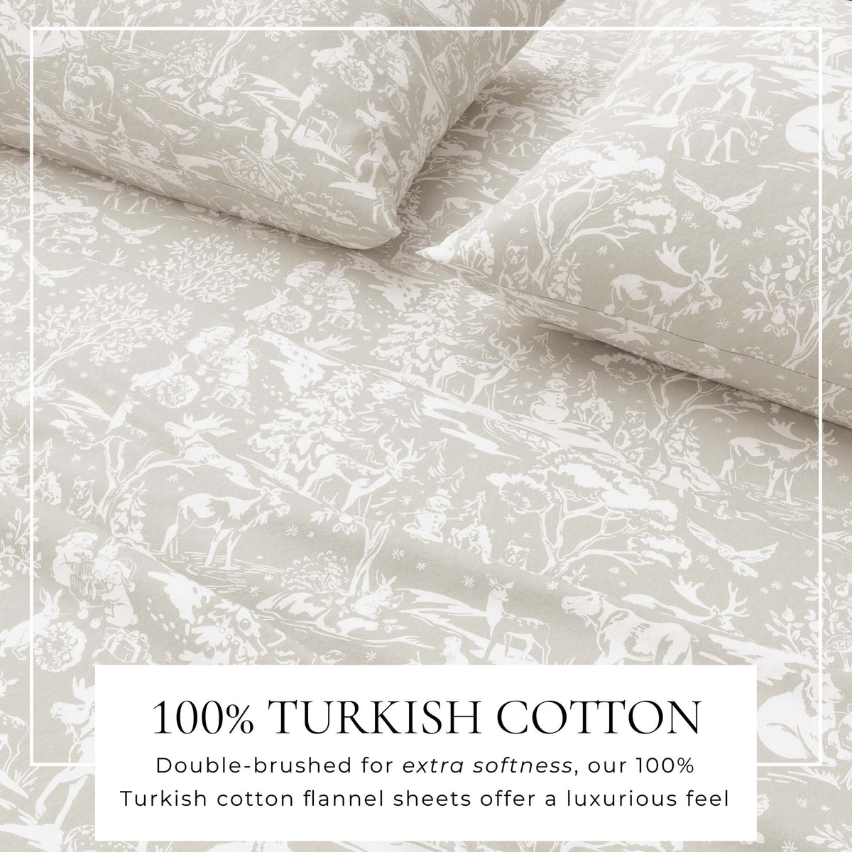 Turkish Cotton Flannel Sheet Set - Elevated Holiday Collection by Great Bay Home