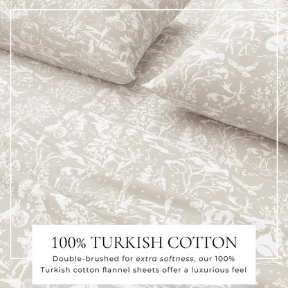 Turkish Cotton Flannel Sheet Set - Elevated Holiday Collection by Great Bay Home