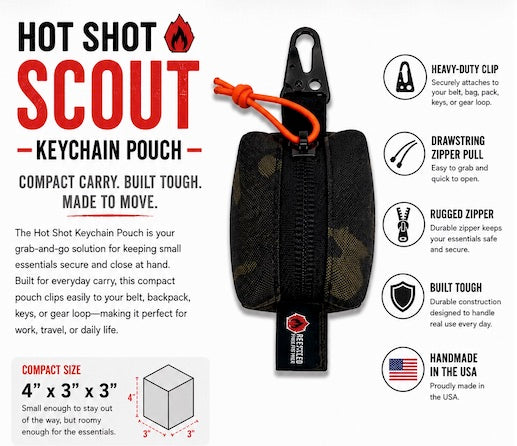 Hot Shot - Scout - Keychain Pouch by Recycled Firefighter