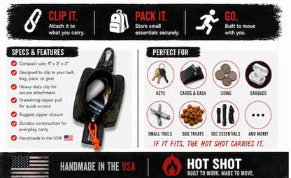 Hot Shot - Scout - Keychain Pouch by Recycled Firefighter