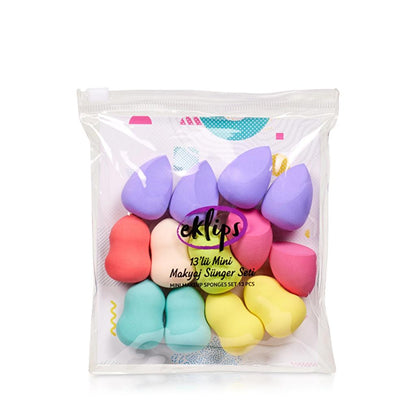 Eklips Mini Makeup Sponges for Precise Blending 13-Pack by Beauty Care Bag