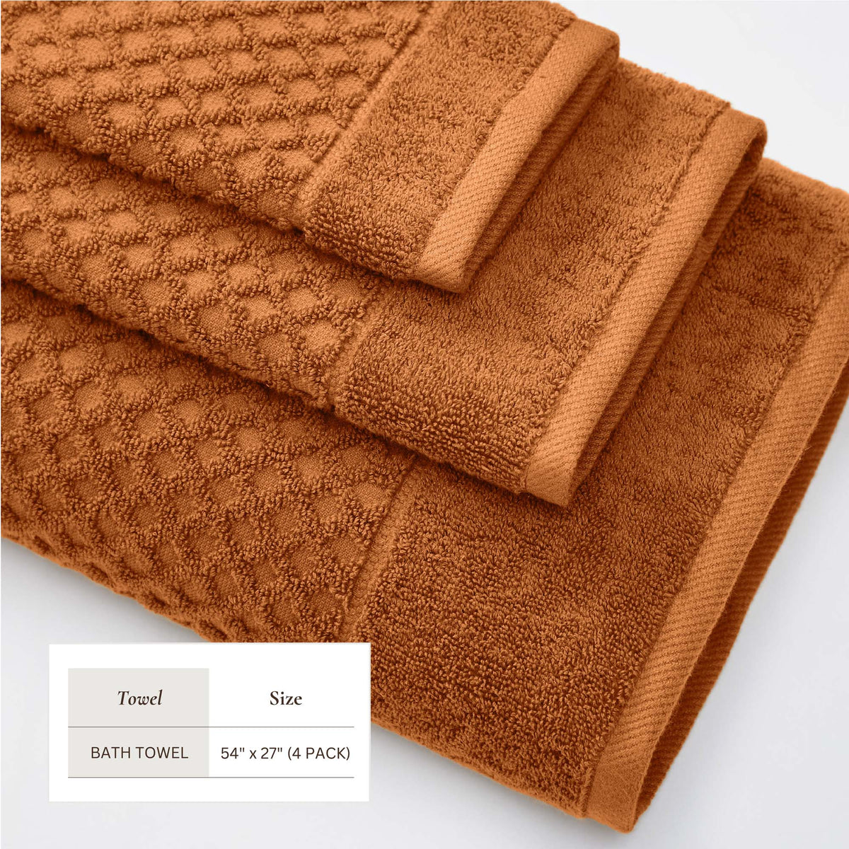 Cotton Diamond Waffle Weave Bath Towel Set - Grayson Collection by Great Bay Home