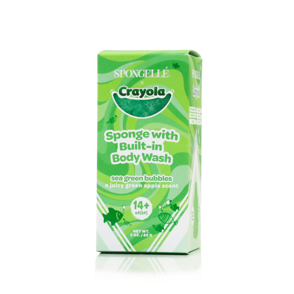 Sea Green Bubbles Body Buffer | CrayolaBody Wash Infused BufferTorqelo.com
