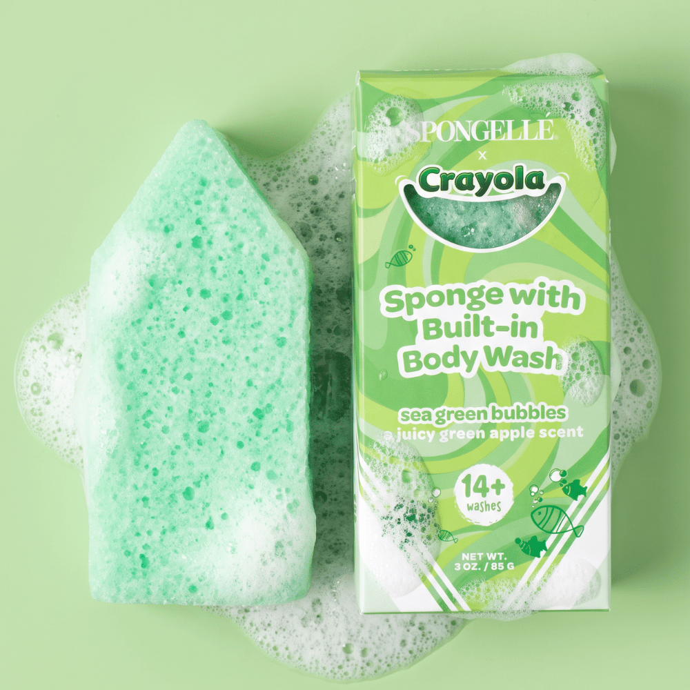 Sea Green Bubbles Body Buffer | CrayolaBody Wash Infused BufferTorqelo.com
