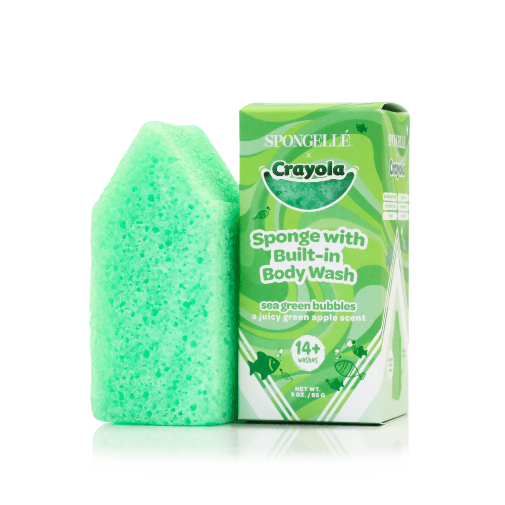 Sea Green Bubbles Body Buffer | CrayolaBody Wash Infused BufferTorqelo.com