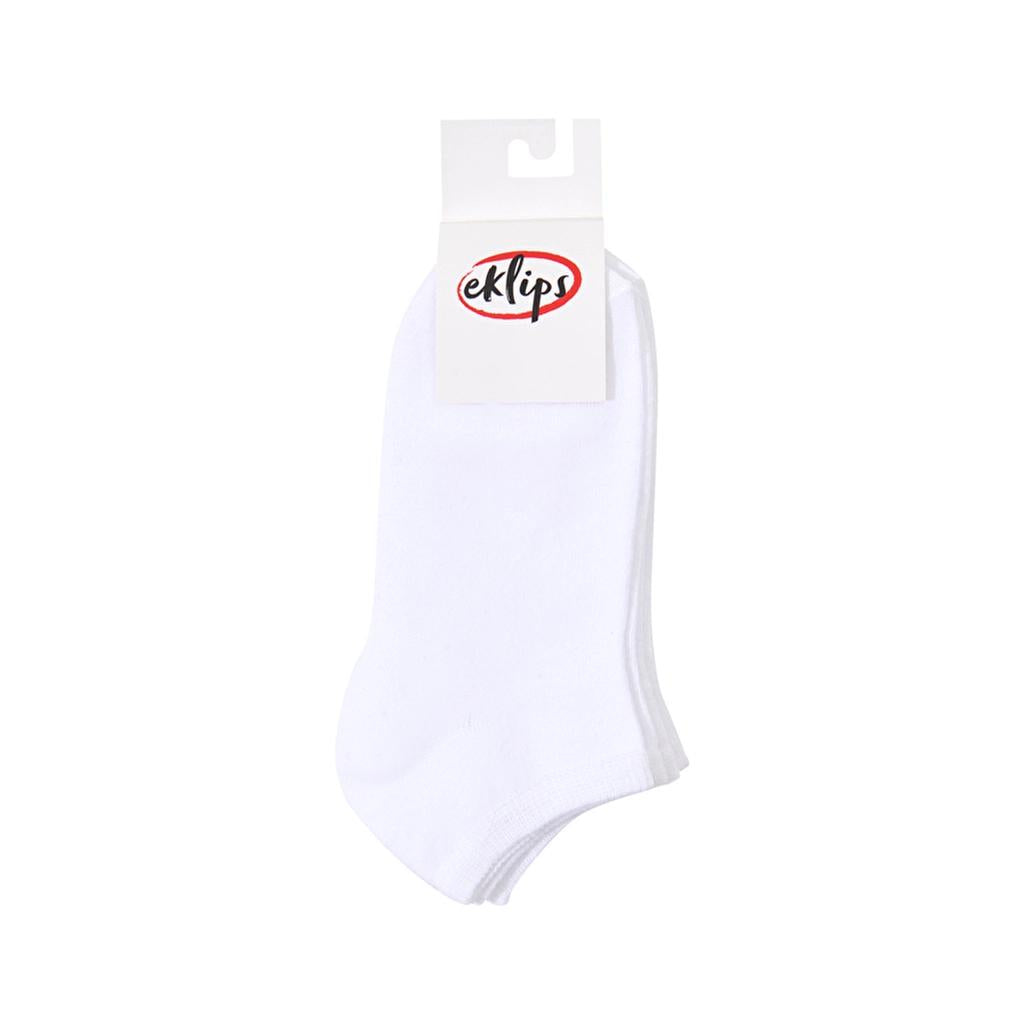 Eklips White Sneaker Socks Comfortable Low-Cut 5-Pack by Beauty Care Bag