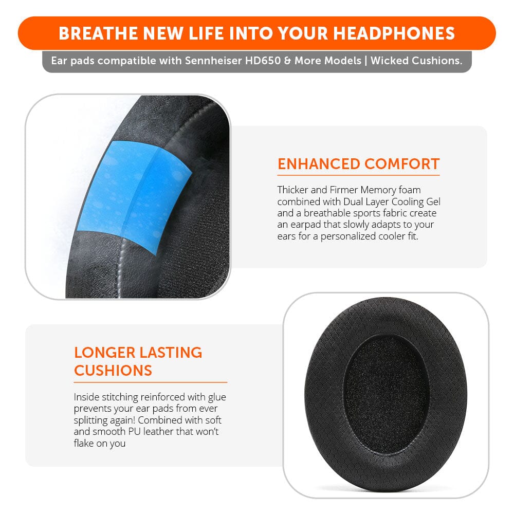 Sennheiser HD6XX & HD600 Gel Earpads - WC FreeZe HDCooling Gel Ear PadsTorqelo.com