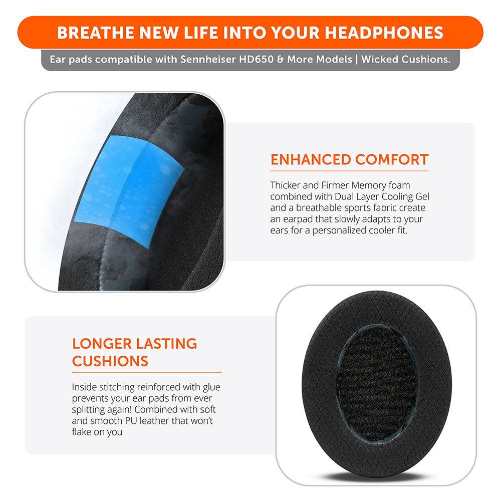 Sennheiser HD6XX & HD600 Gel Earpads - WC FreeZe HDCooling Gel Ear PadsTorqelo.com