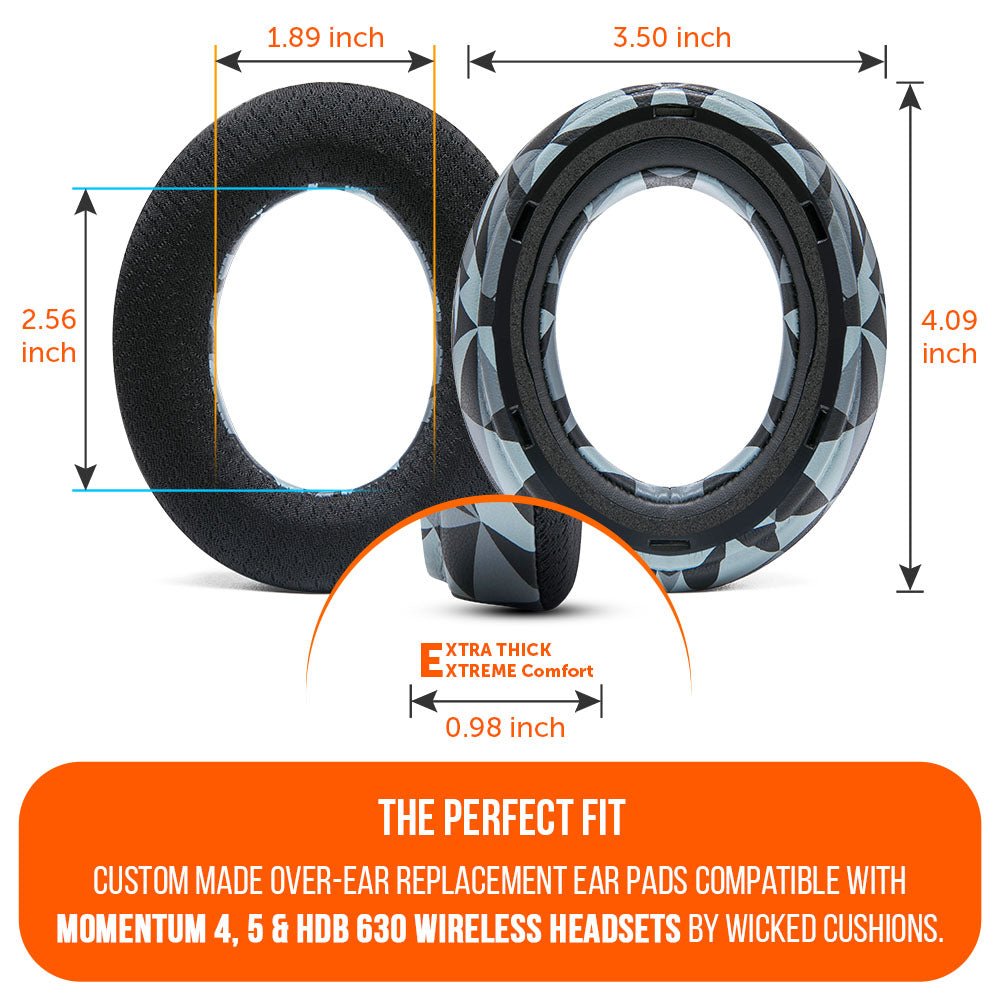 Sennheiser Momentum 4, 5 & HDB 630 Earpads - WC FreeZe Cooling GelCooling Gel Ear PadsTorqelo.com