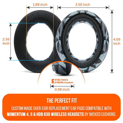 Sennheiser Momentum 4, 5 & HDB 630 Earpads - WC FreeZe Cooling GelCooling Gel Ear PadsTorqelo.com