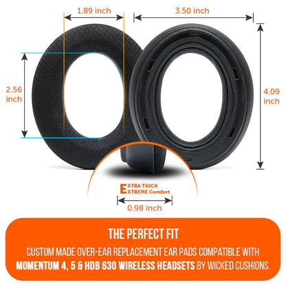 Sennheiser Momentum 4, 5 & HDB 630 Earpads - WC FreeZe Cooling GelCooling Gel Ear PadsTorqelo.com