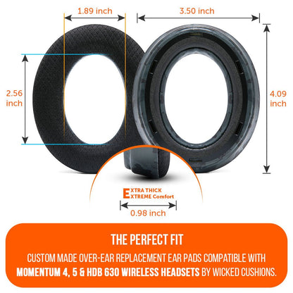 Sennheiser Momentum 4, 5 & HDB 630 Earpads - WC FreeZe Cooling GelCooling Gel Ear PadsTorqelo.com