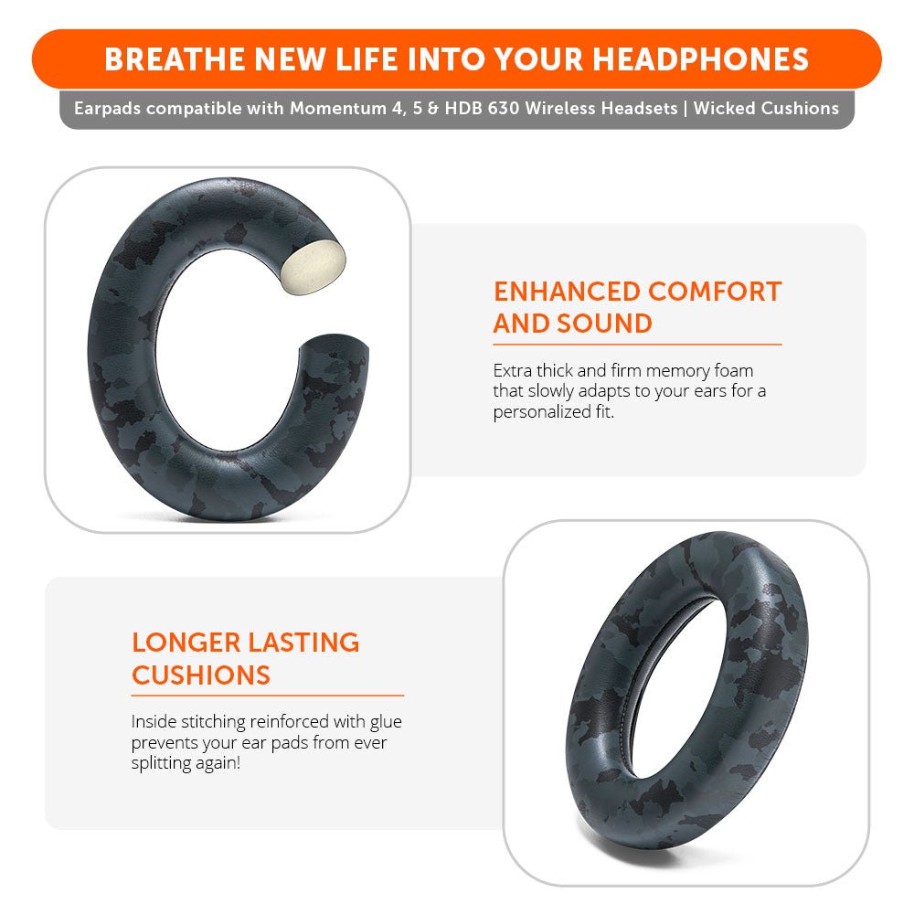 Sennheiser Momentum 4, 5 & HDB 630 Earpads - WC PadZ Momentum 4, 5 & HDB 630Ear PadsTorqelo.com