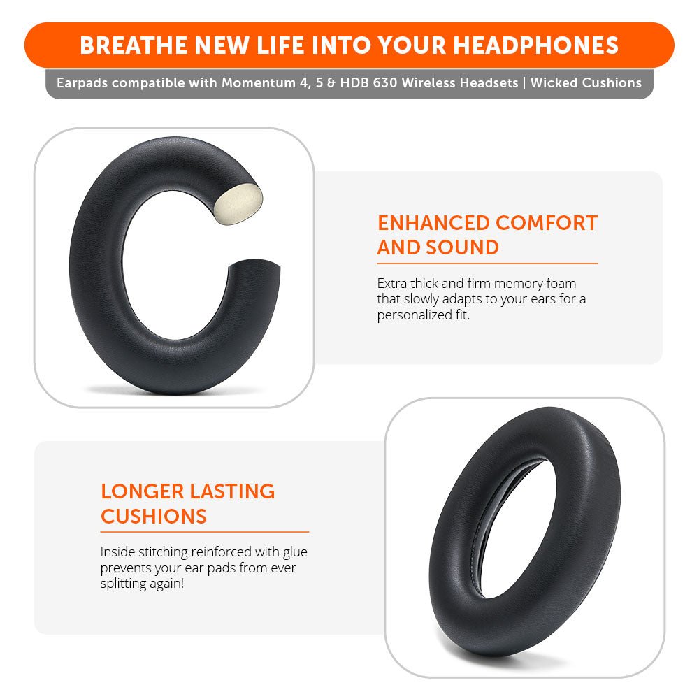 Sennheiser Momentum 4, 5 & HDB 630 Earpads - WC PadZ Momentum 4, 5 & HDB 630Ear PadsTorqelo.com