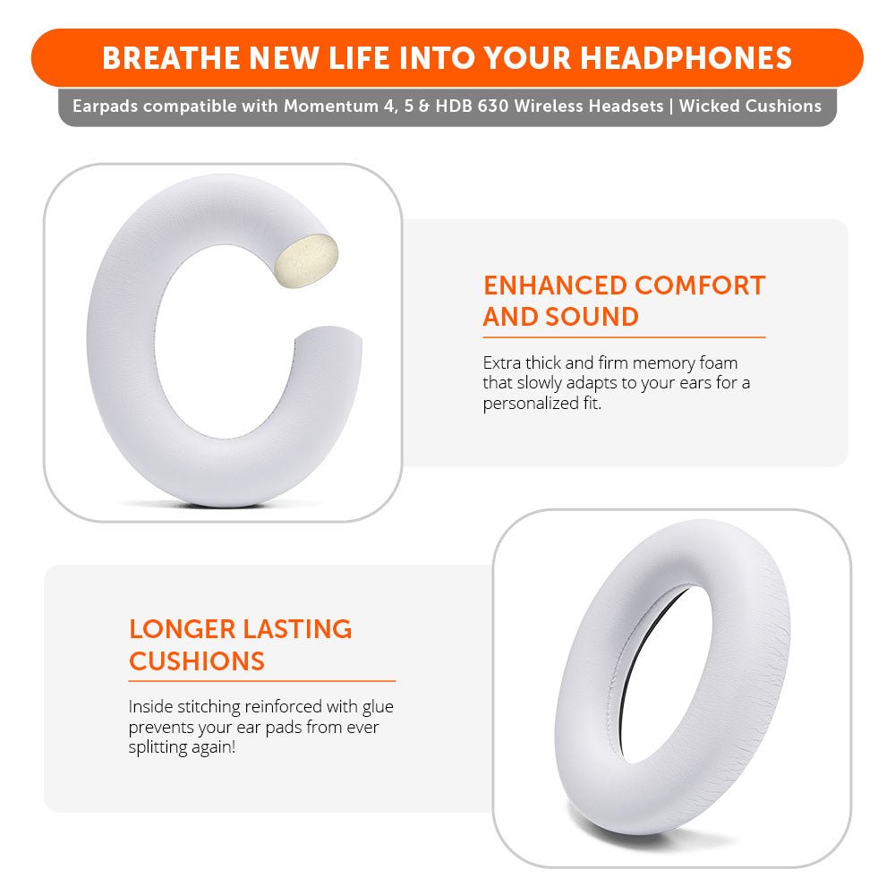 Sennheiser Momentum 4, 5 & HDB 630 Earpads - WC PadZ Momentum 4, 5 & HDB 630Ear PadsTorqelo.com