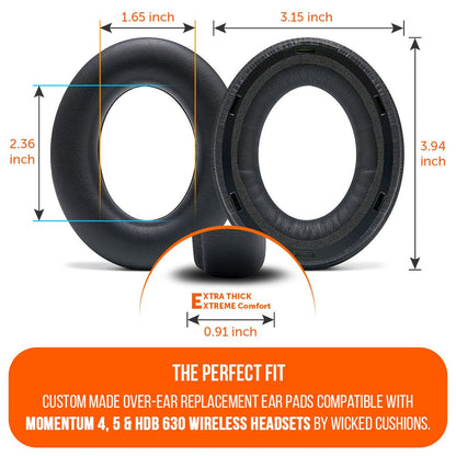 Sennheiser Momentum 4, 5 & HDB 630 Earpads - WC PadZ Momentum 4, 5 & HDB 630Ear PadsTorqelo.com