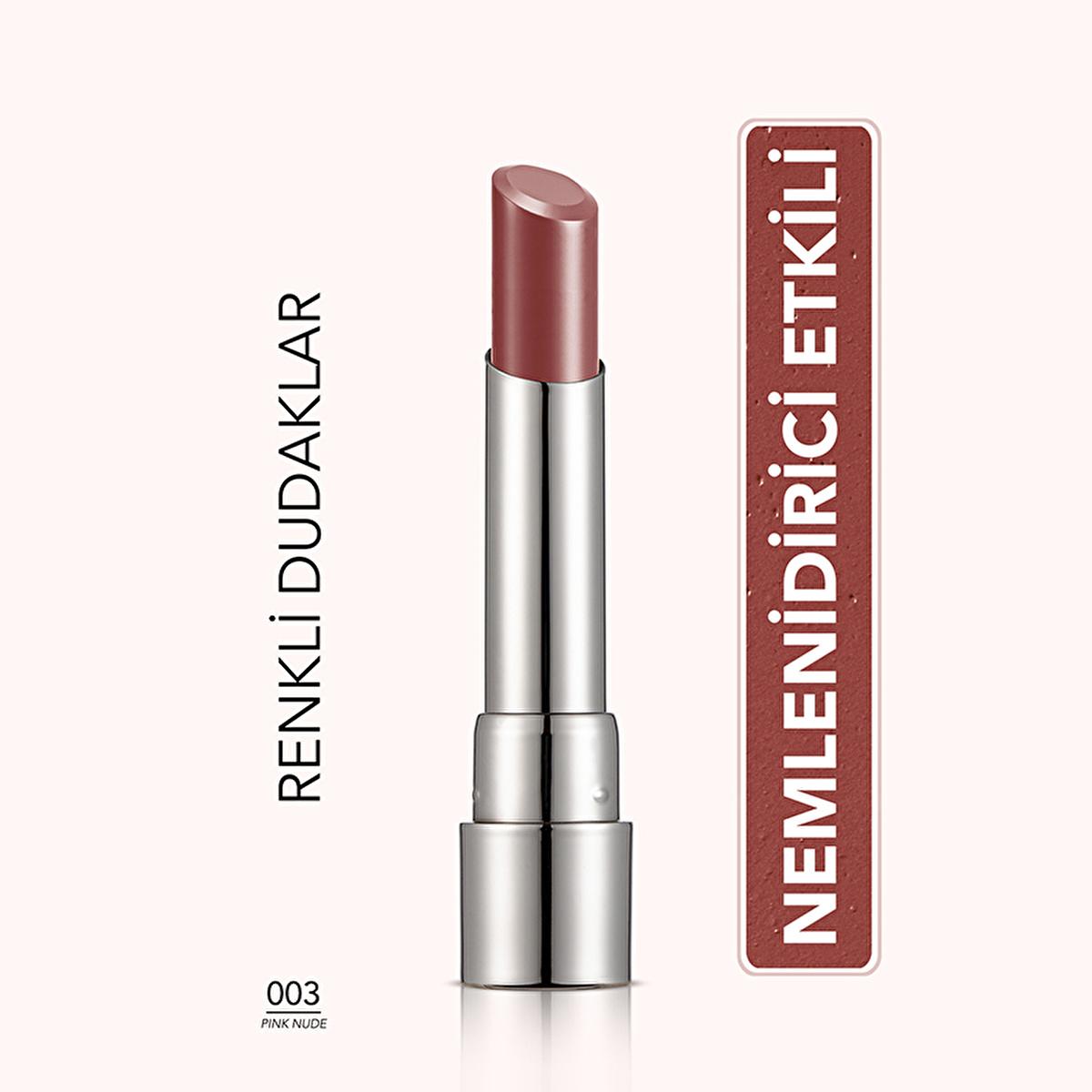 Flormar Sheer Up Moisturizing Lipstick - Pinky Nude: Natural Color, Glossy Finish, Hydrating Lip Color by Beauty Care Bag