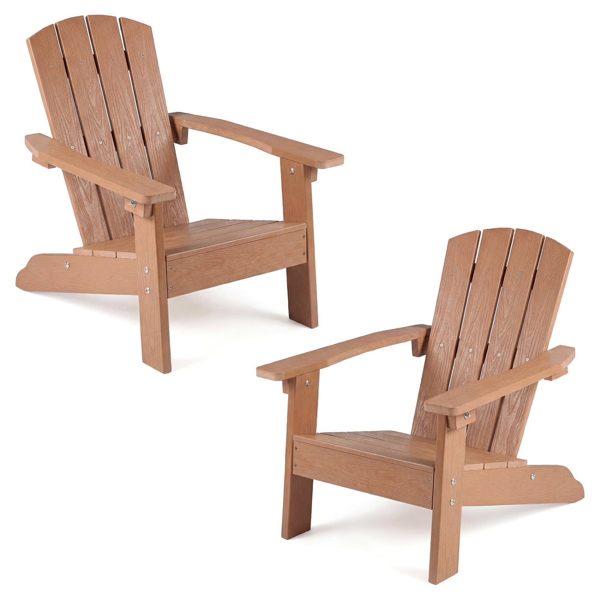 Set of 2 Kid's Adirondack Chair with with High Backrest and ArmrestsTorqelo.com
