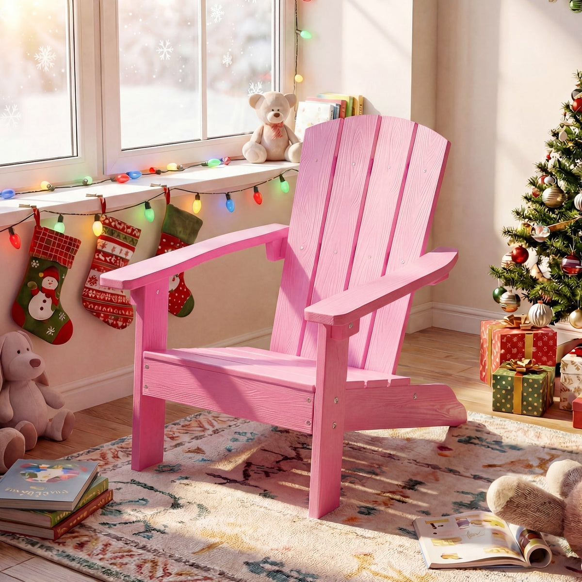 Set of 2 Kid's Adirondack Chair with with High Backrest and ArmrestsTorqelo.com