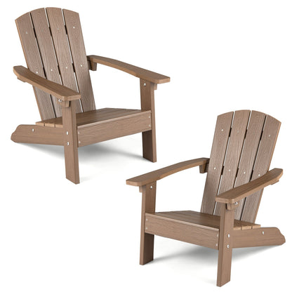 Set of 2 Kid's Adirondack Chair with with High Backrest and ArmrestsTorqelo.com