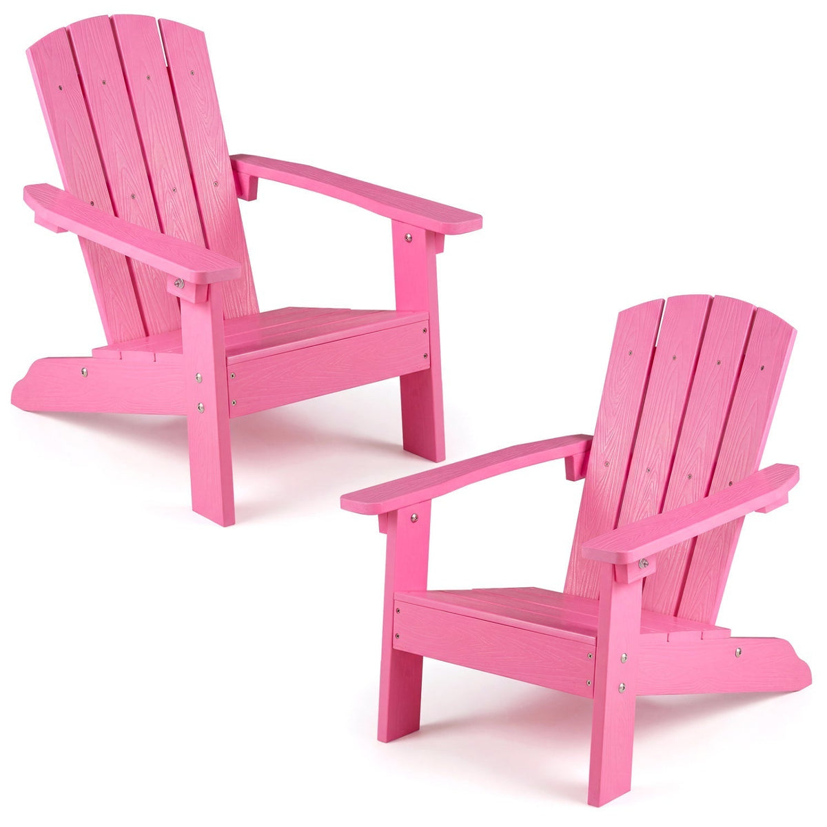 Set of 2 Kid's Adirondack Chair with with High Backrest and ArmrestsTorqelo.com