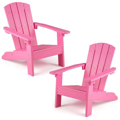 Set of 2 Kid's Adirondack Chair with with High Backrest and ArmrestsTorqelo.com