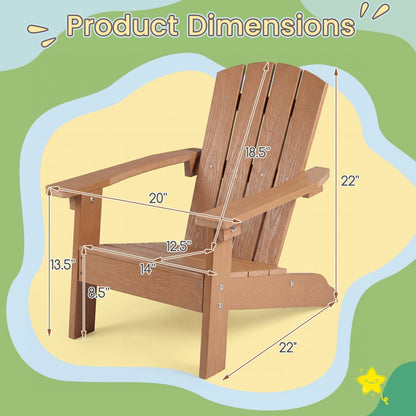 Set of 2 Kid's Adirondack Chair with with High Backrest and ArmrestsTorqelo.com