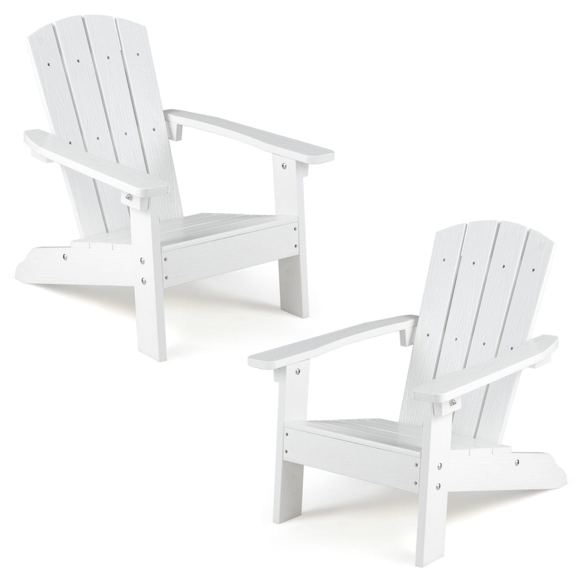 Set of 2 Kid's Adirondack Chair with with High Backrest and ArmrestsTorqelo.com