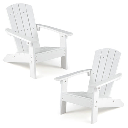Set of 2 Kid's Adirondack Chair with with High Backrest and ArmrestsTorqelo.com