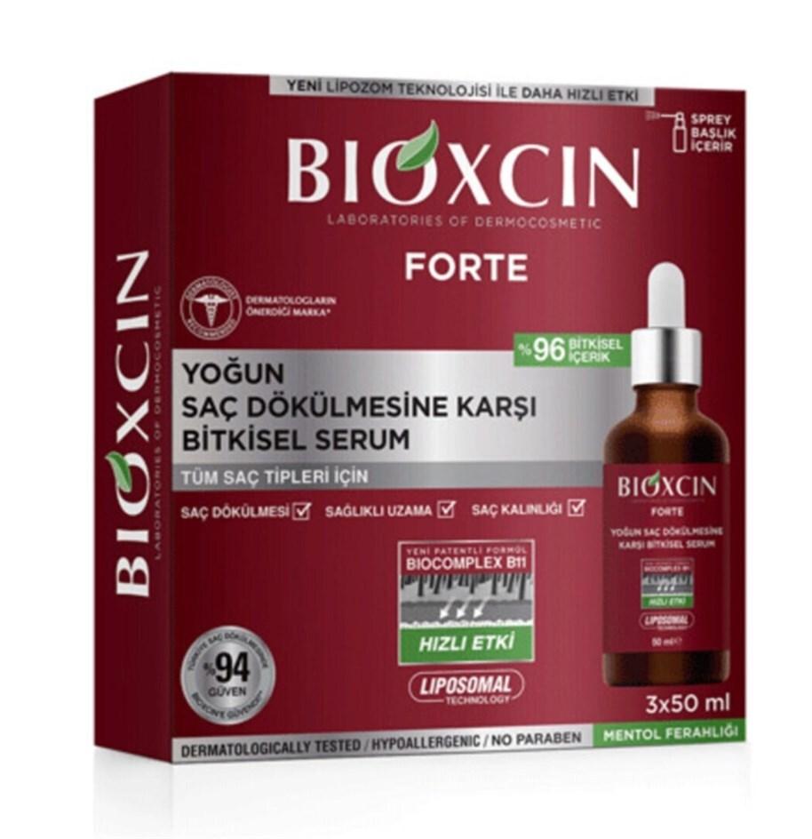 Bioxcin Forte herbal anti hair loss serum, 3 x 50ml