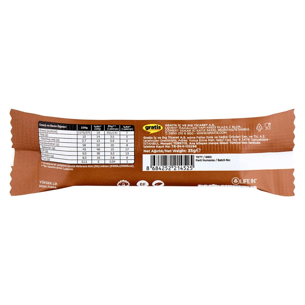 Life In Carob & Hazelnut Fruit Bar Healthy Snack 35g by Beauty Care Bag