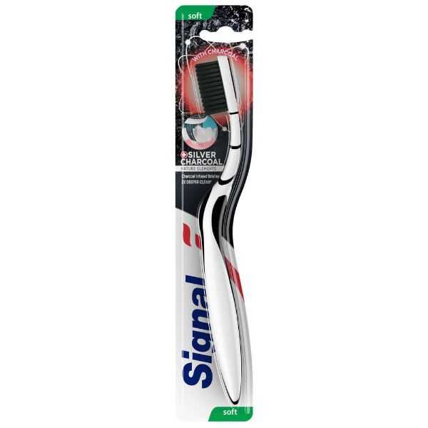 Signal Charcoal Toothbrush Deep Cleaning Manual Brush 1 Pack by Beauty Care Bag
