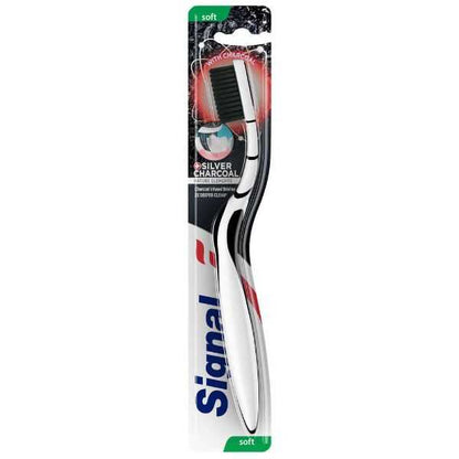 Signal Charcoal Toothbrush Deep Cleaning Manual Brush 1 Pack by Beauty Care Bag