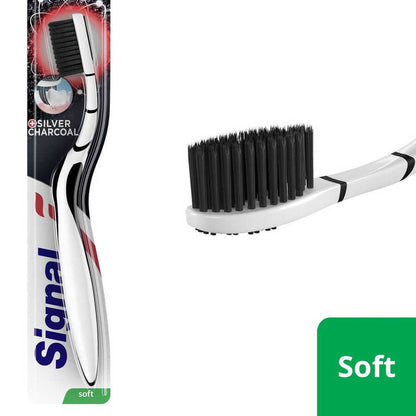 Signal Charcoal Toothbrush Deep Cleaning Manual Brush 1 Pack by Beauty Care Bag