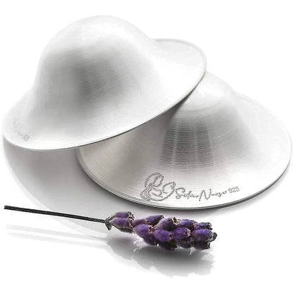 Adjustable silver pewter nursing cups