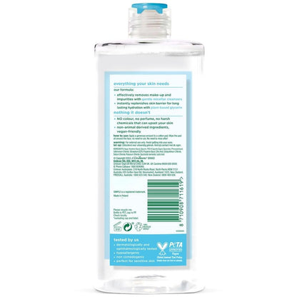 Simple Water Boost Micellar Cleansing Water 400 mlSkincareTorqelo.com