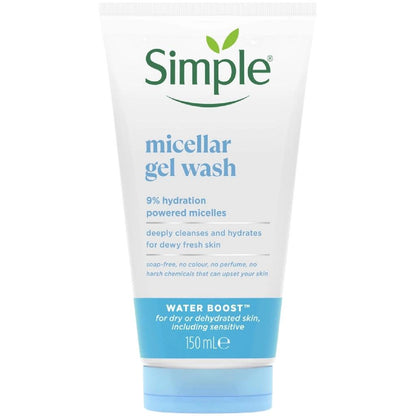 Simple Water Boost Micellar Facial Cleansing Gel 150 mlSkincareTorqelo.com