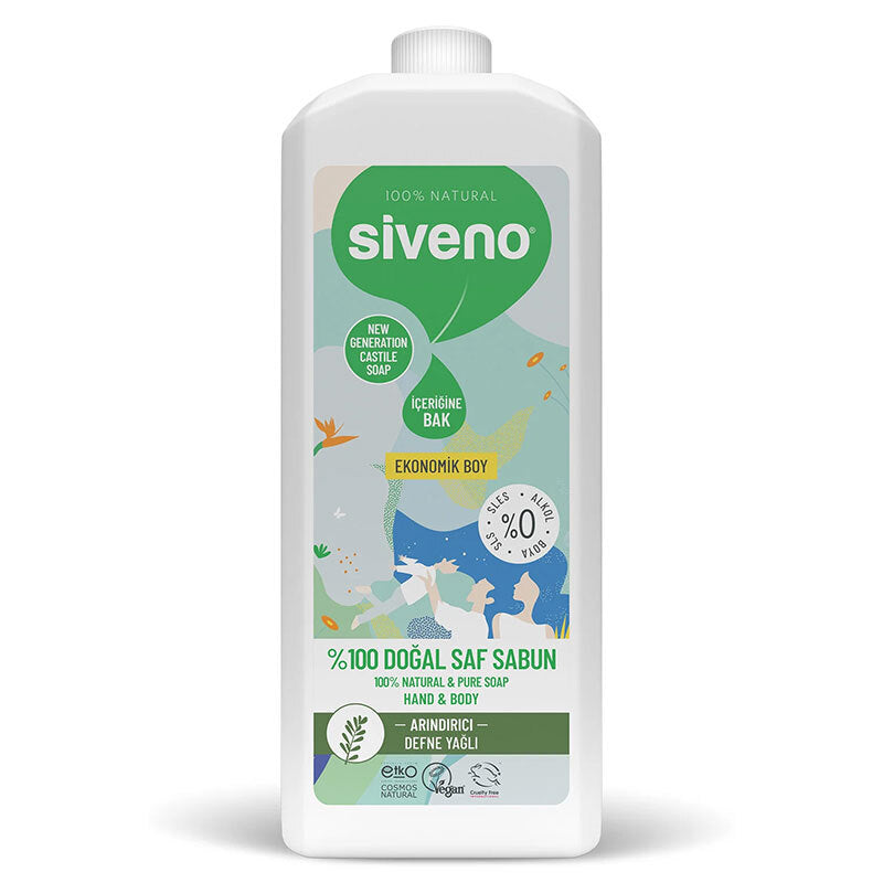 Siveno Laurel Oil Natural Liquid Soap 1L by Beauty Care Bag