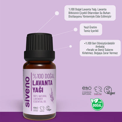 Siveno Natural Lavender Essential Oil for Skin & Hair 10 ml by Beauty Care Bag