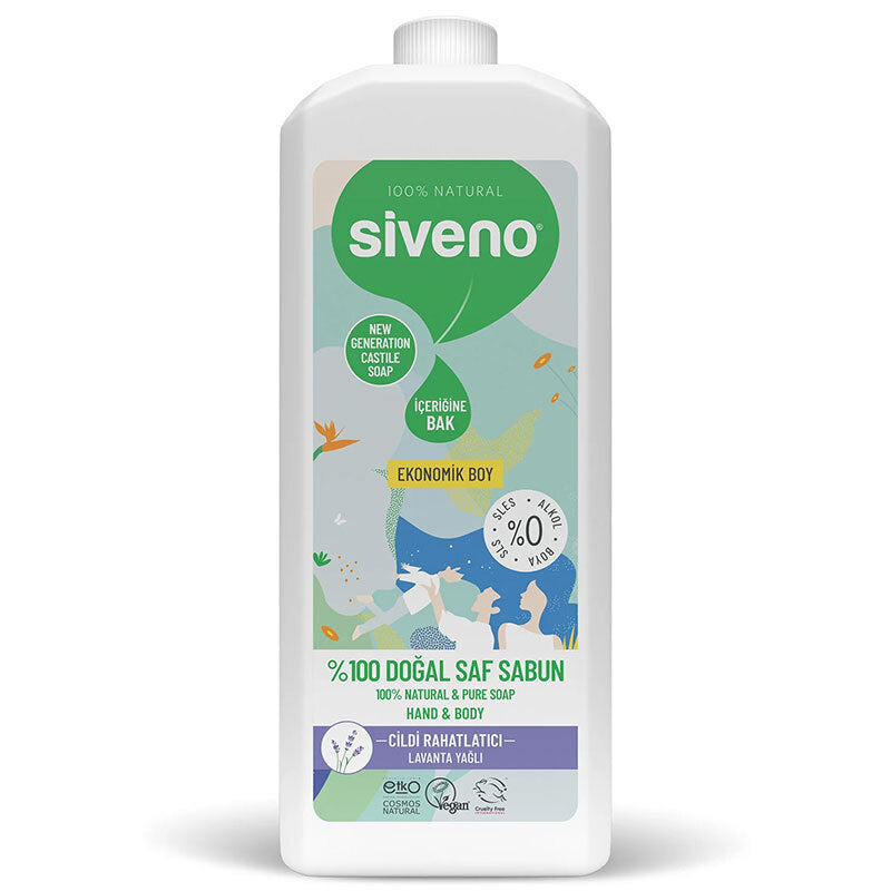 Siveno Natural Liquid Hand Soap with Lavender Oil 1L by Beauty Care Bag