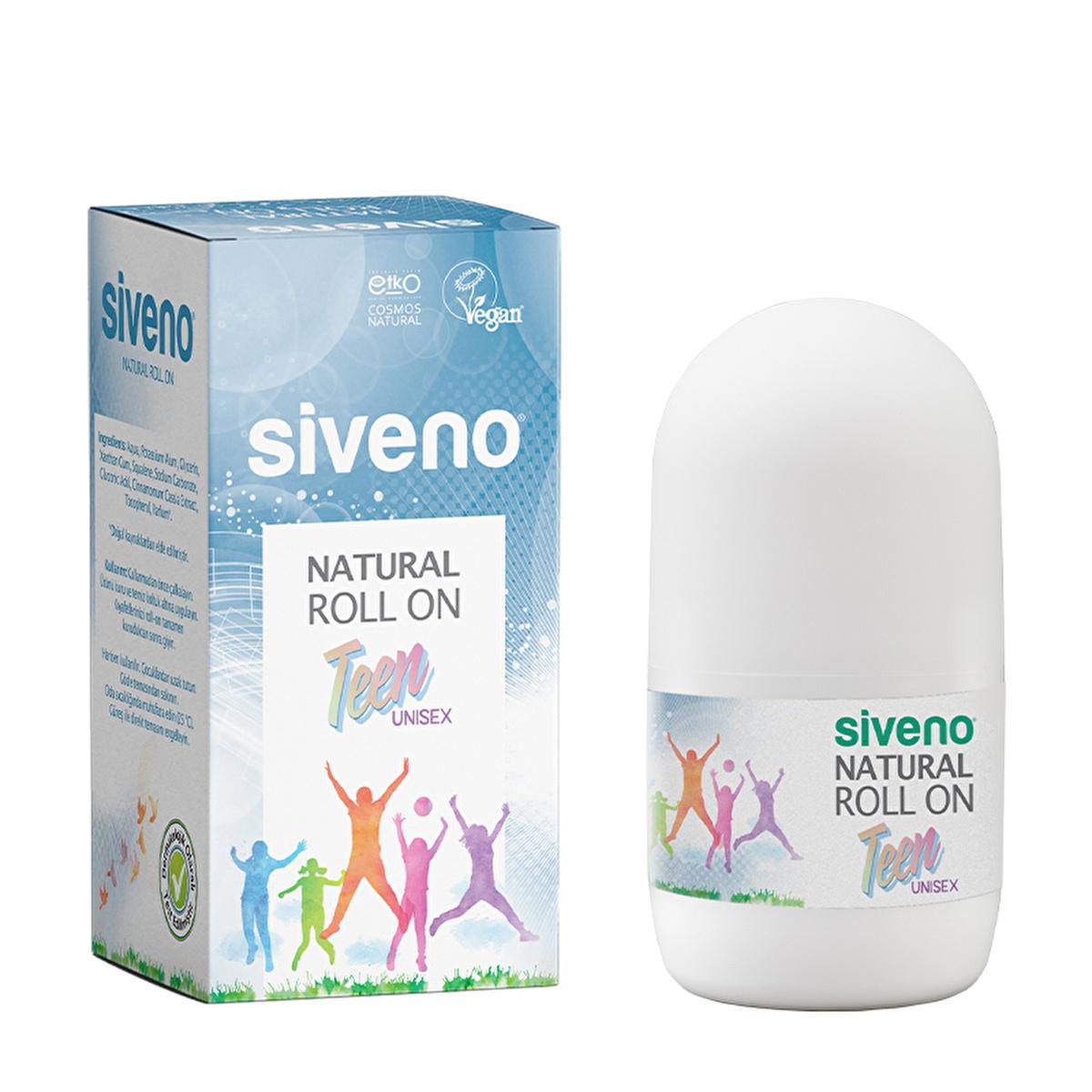 Siveno Natural Teen Unisex Roll On Deodorant - 50ml, Non-Irritating, Potassium Alum, Sensitive Skin FriendlyDeodorantTorqelo.com