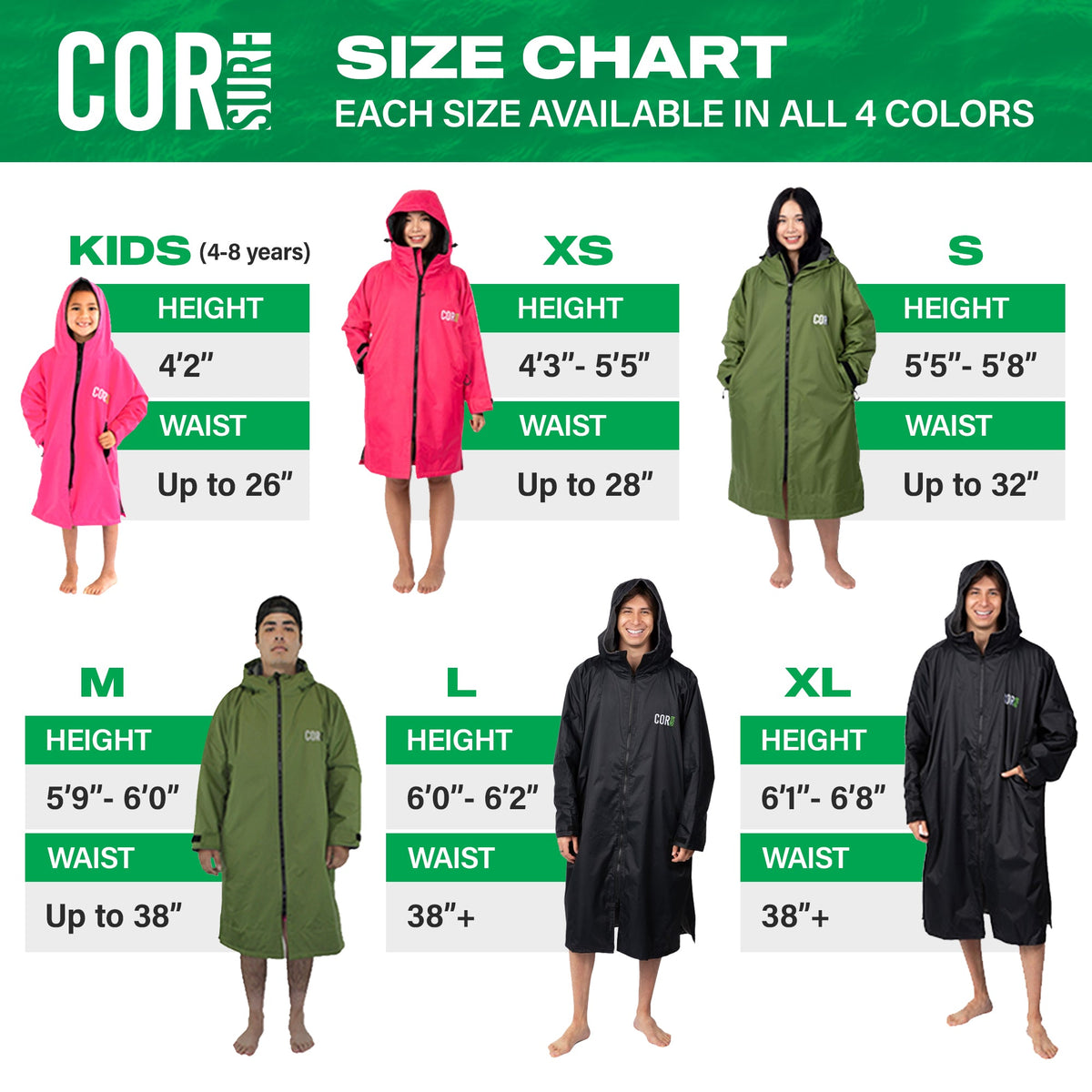 Waterproof Swim Parka (Red) by COR Surf
