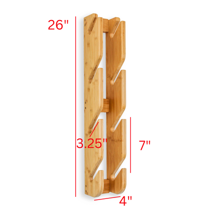 Four-Board Skateboard and Snowboard Bamboo Wall Rack by COR Surf