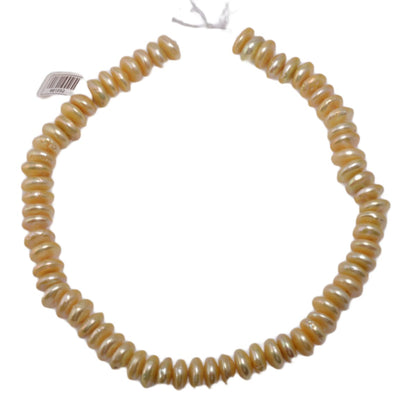 Gold Freshwater Disc Pearl Strand 15.5 inches - Premium Natural Pearls by Continental Bead Suppliers