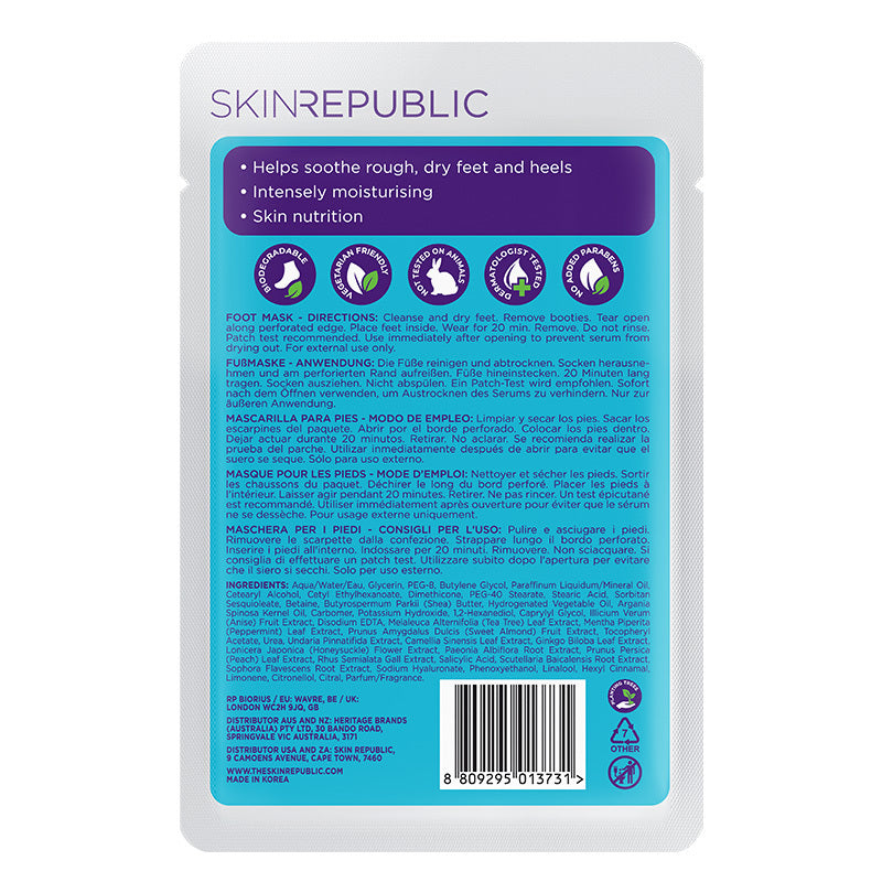 Skin Republic Foot Repair Mask Hydrating Booties 18g by Beauty Care Bag