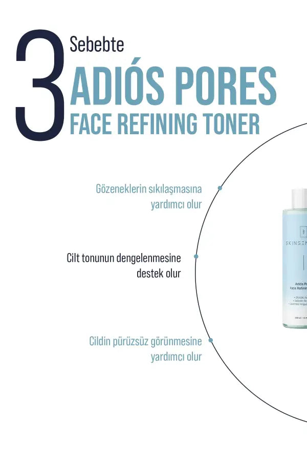 Skin Sensual Adiôs Pores Refining Toner for Clear Skin 200 ml by Beauty Care Bag