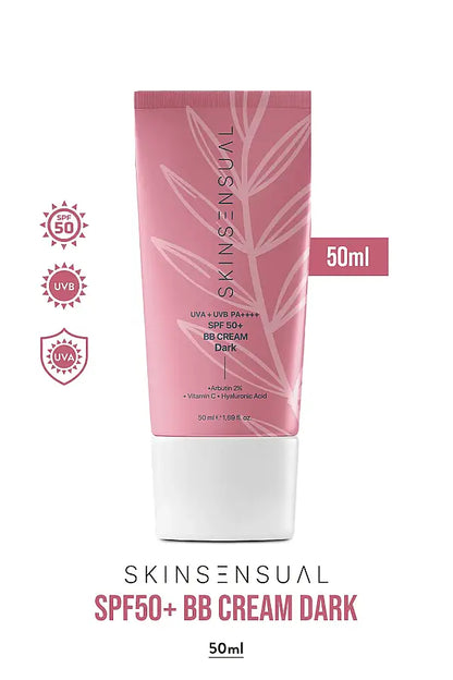Skin Sensual SPF 50+ BB Cream Dark Tinted Sun Protection 50 ml by Beauty Care Bag